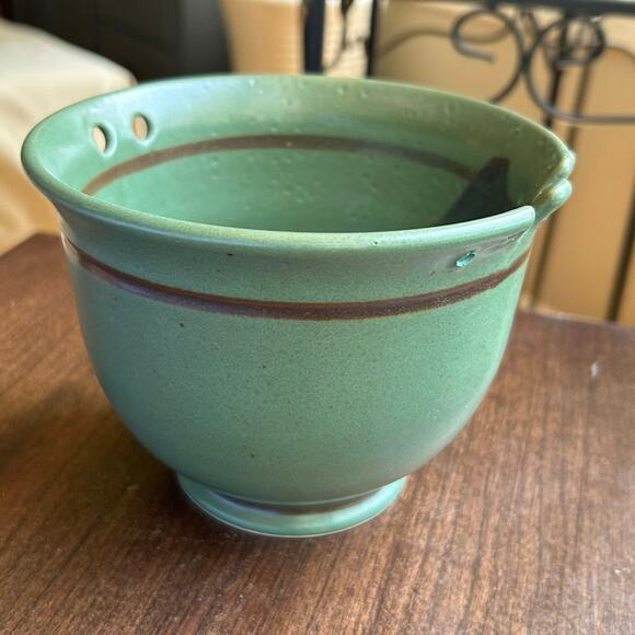 Handcrafted signed dated studio art stoneware bowl - Picture 2 of 12